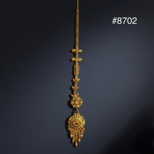 Gold Plated Maang Tika 5 Gram Gold Plated Jewellery PMJ Model No : 8702
