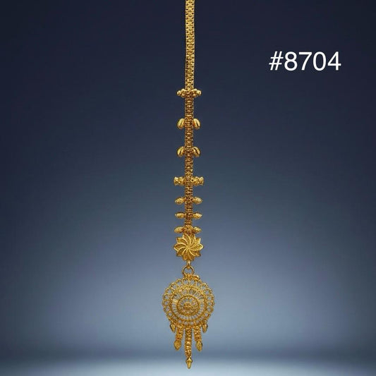 Gold Plated Maang Tika 5 Gram Gold Plated Jewellery PMJ Model No : 8704