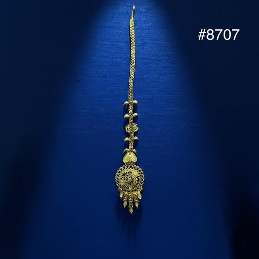 Gold Plated Maang Tika 5 Gram Gold Plated Jewellery PMJ Model No : 8707