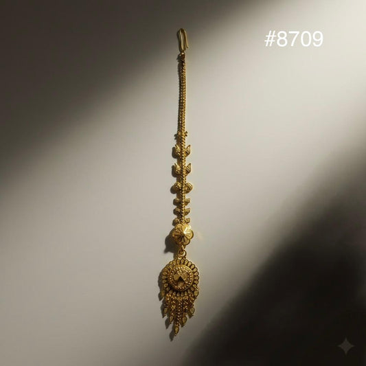 Gold Plated Maang Tika 5 Gram Gold Plated Jewellery PMJ Model No : 8709