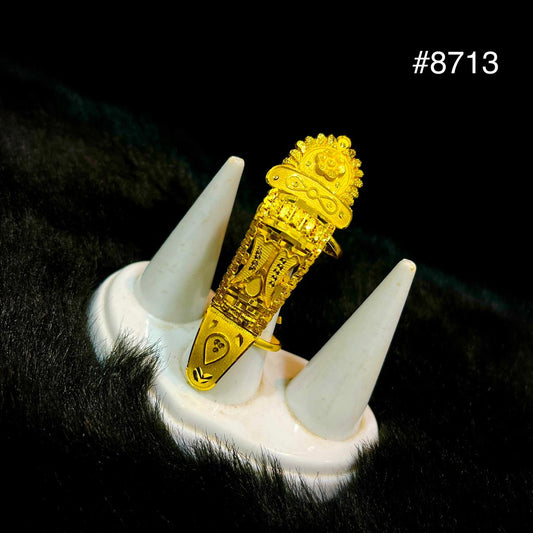 Gold Plated Finger Ring 5 Gram Gold Plated Jewellery PMJ Model No : 8713