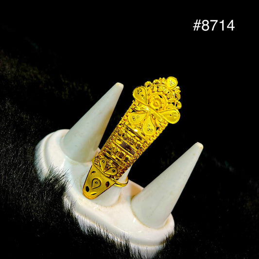 Gold Plated Finger Ring 5 Gram Gold Plated Jewellery PMJ Model No : 8714