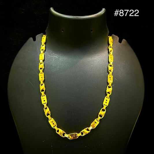 PMJ Designer Premium Geometric Gold Chain Necklace Model no : 8722