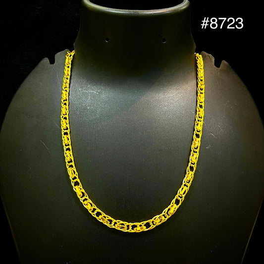 PMJ Premium Fancy Interlock Gold Chain Model No : 8723