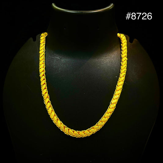 PMJ Premium Designer Braided Gold Chain Model No : 8726