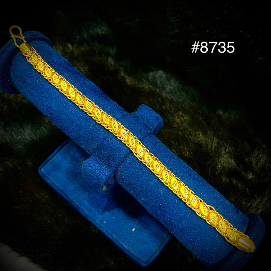 Poojamani Jewellers Designer Floral Link Gold Bracelet Model No : 8735