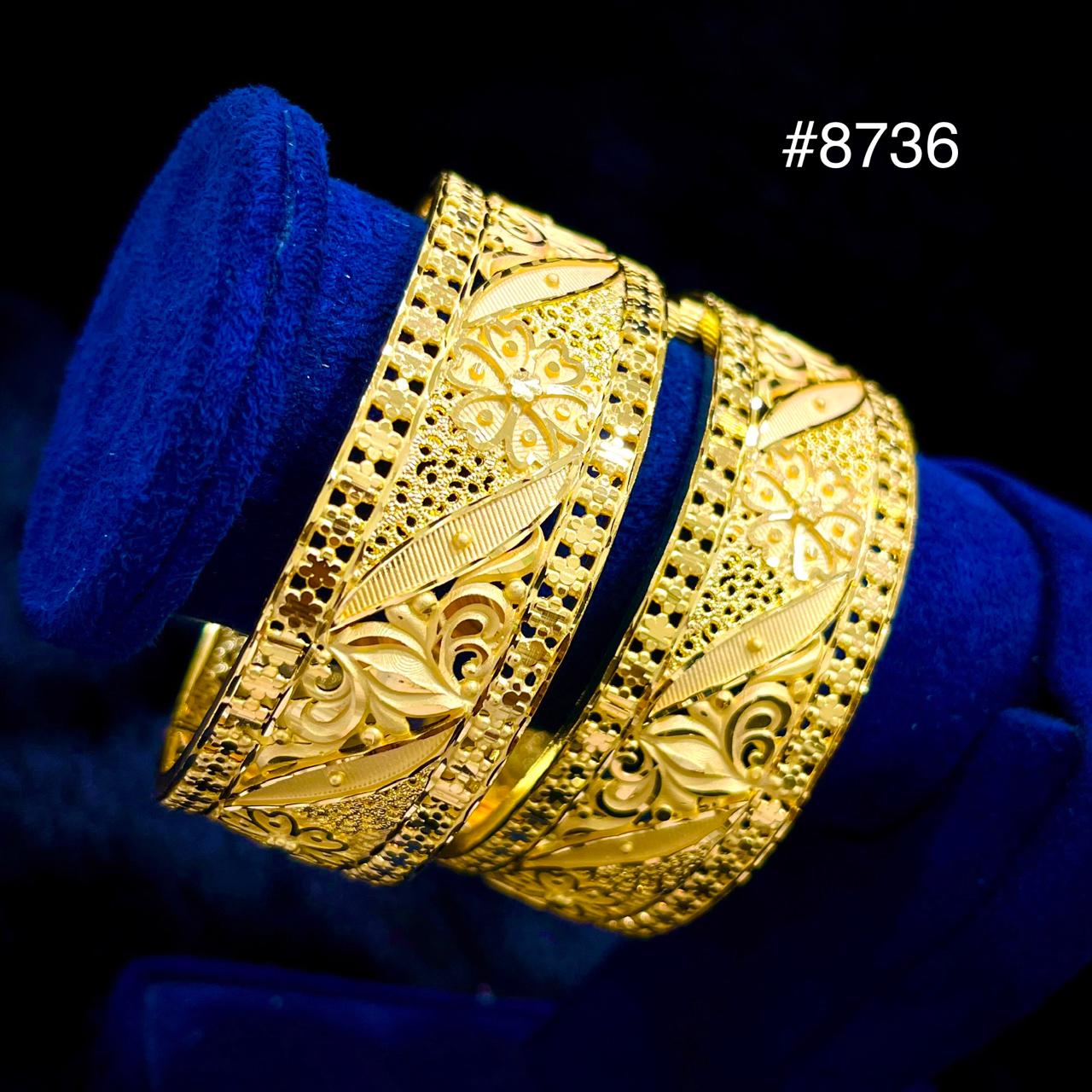 Gold Plated BANGLE 5 Gram Gold Plated Jewellery PMJ Model No : 8736