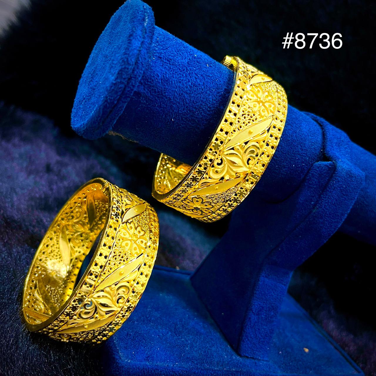 Gold Plated BANGLE 5 Gram Gold Plated Jewellery PMJ Model No : 8736