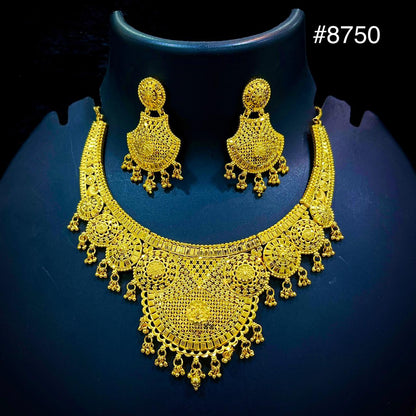 Gold Plated LONG NECKLACE 5 Gram Gold Plated Jewellery PMJ Model No : 8750