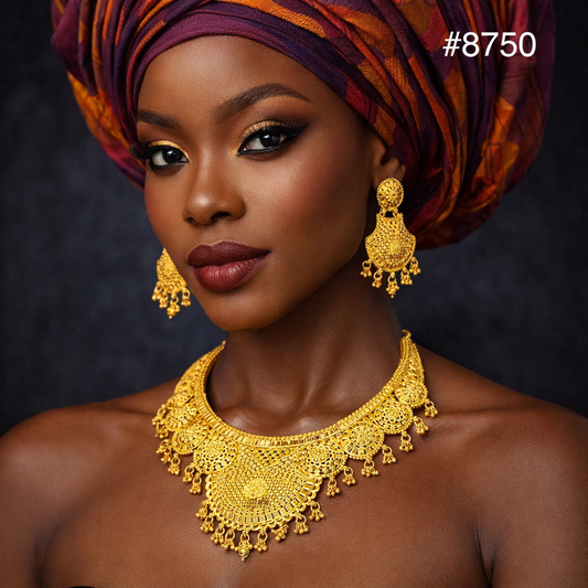 Gold Plated LONG NECKLACE 5 Gram Gold Plated Jewellery PMJ Model No : 8750