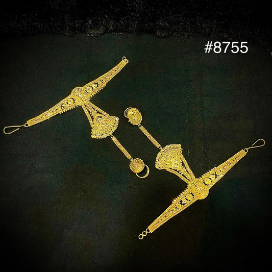 Hathpan Gold Plated Bridal Hathpan Jewelry, PMJ Model No : 8755