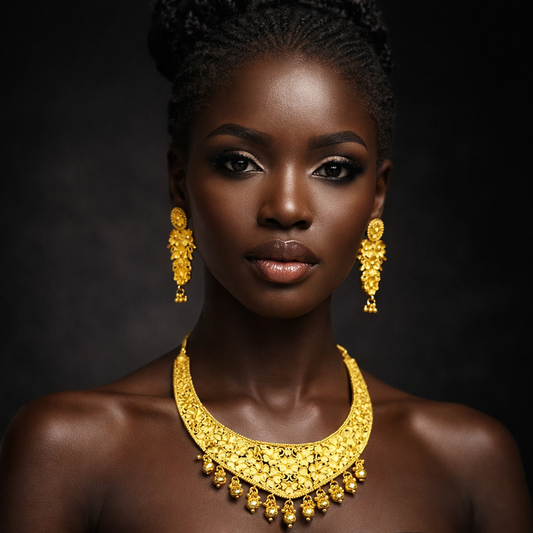 Gold Plated LONG NECKLACE 5 Gram Gold Plated Jewellery PMJ Model No : 8766