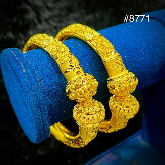 Gold Plated BANGLE 5 Gram Gold Plated Jewellery PMJ Model No : 8771