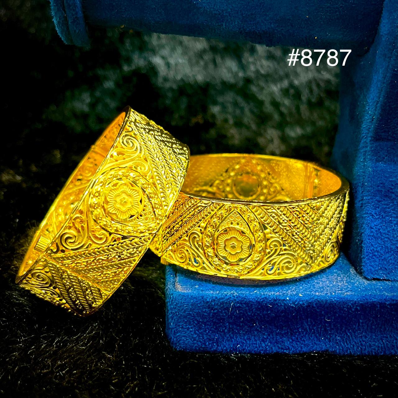 Gold Plated Bridal Wear Bangles, PMJ Model No: 8787