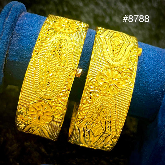 Gold Plated Bridal Wear Bangles, PMJ Model No: 8788