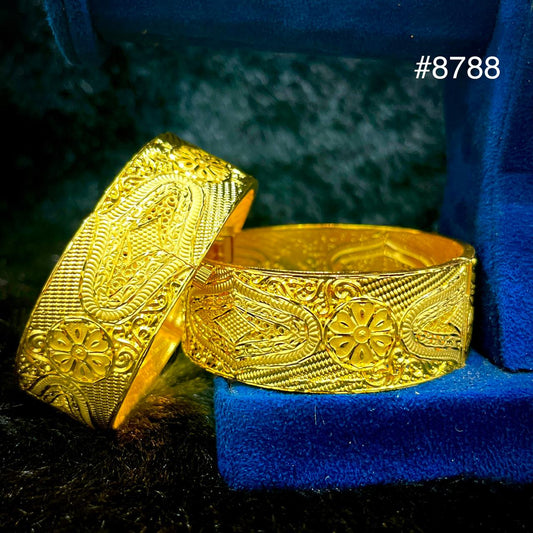 Gold Plated Bridal Wear Bangles, PMJ Model No: 8788