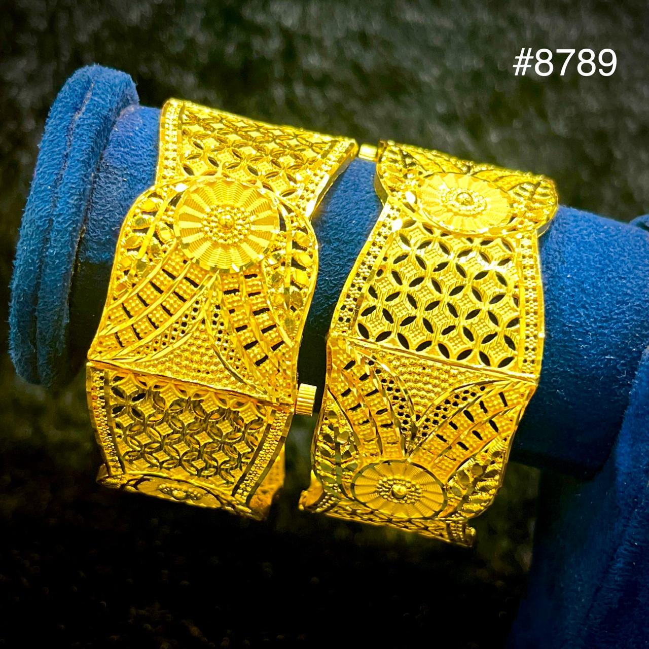 Gold Plated Bridal Wear Bangles, PMJ Model No: 8789