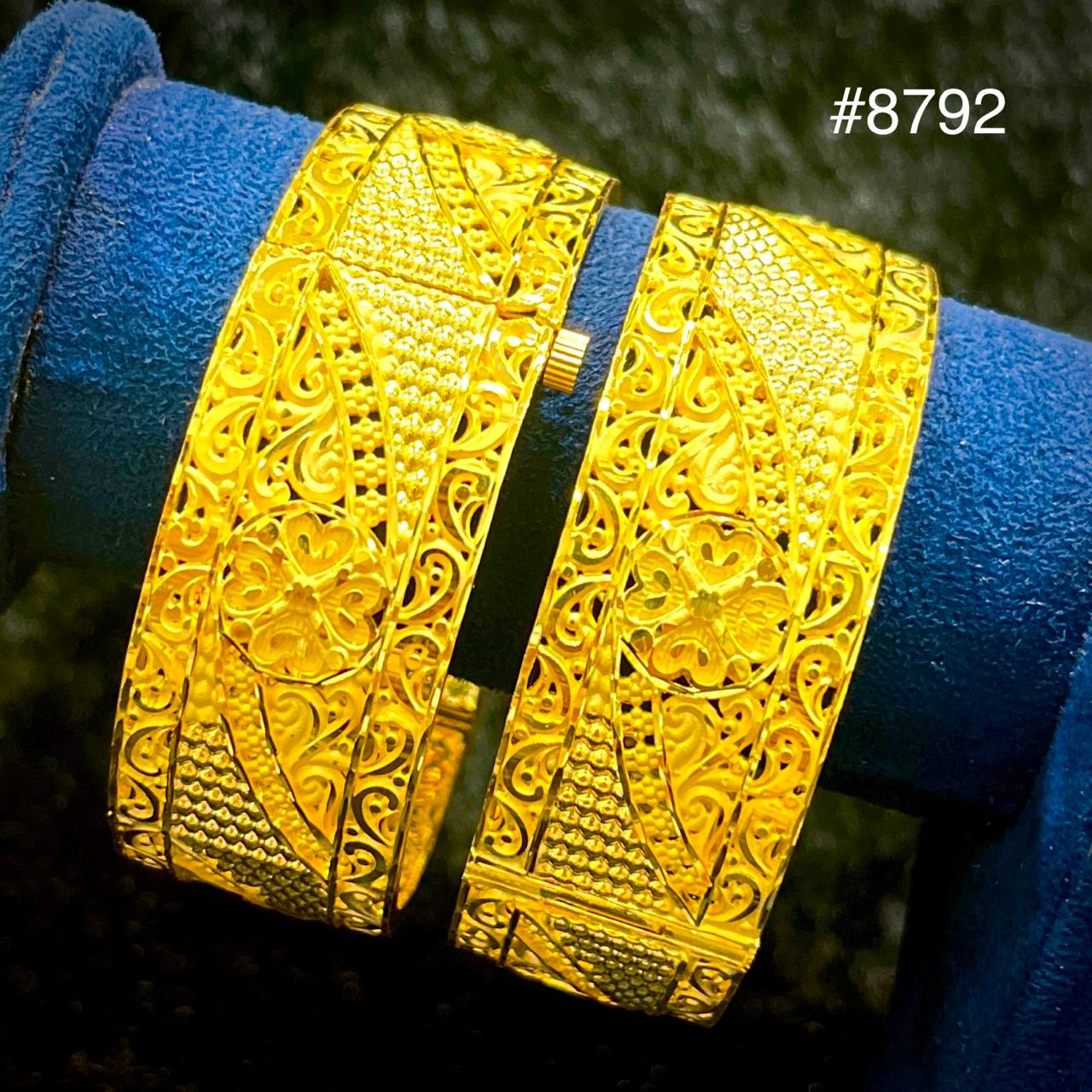 Gold Plated Bridal Wear Bangles, PMJ Model No: 8792