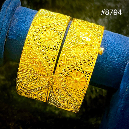 Gold Plated Bridal Wear Bangles, PMJ Model No: 8794