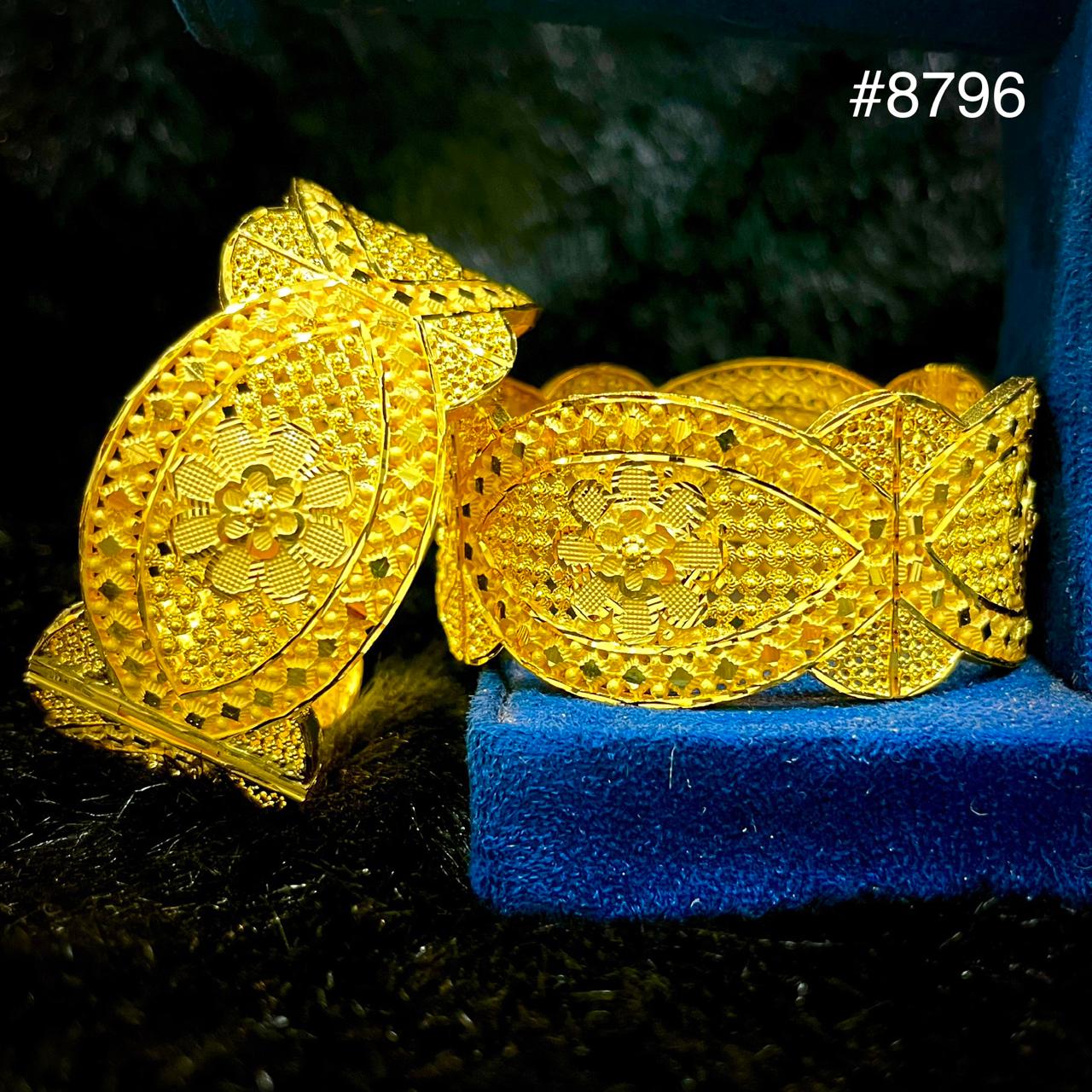 Gold Plated Bridal Wear Bangles, PMJ Model No: 8796