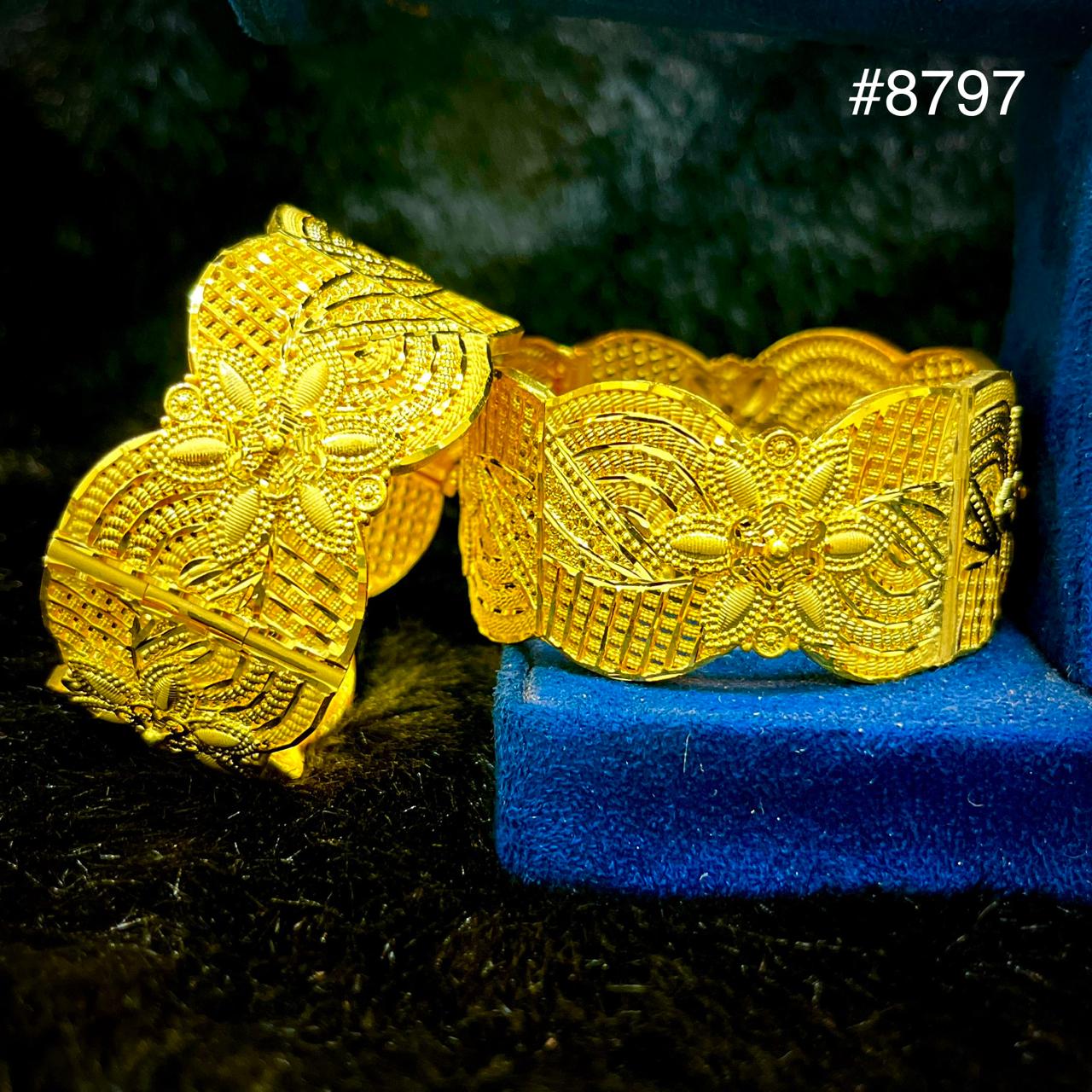 Gold Plated Bridal Wear Bangles, PMJ Model No: 8797