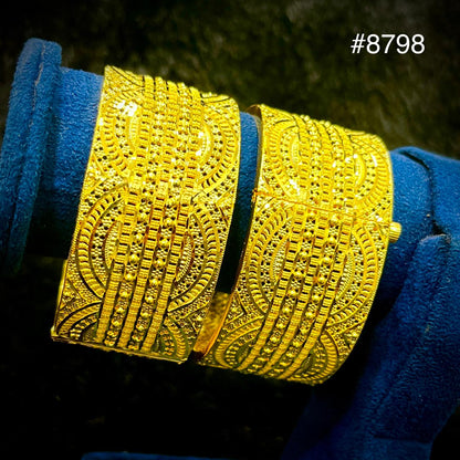 Gold Plated Bridal Wear Bangles, PMJ Model No : 8798