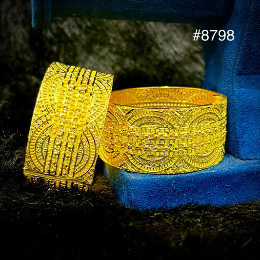 Gold Plated Bridal Wear Bangles, PMJ Model No : 8798