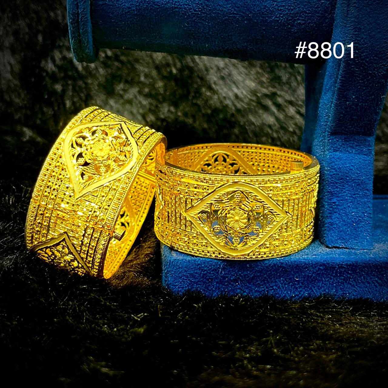 Gold Plated Bridal Wear Bangles, PMJ Model No : 8801