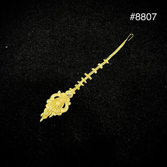 Gold Plated Maang Tika 5 Gram Gold Plated Jewellery PMJ Model No : 8807
