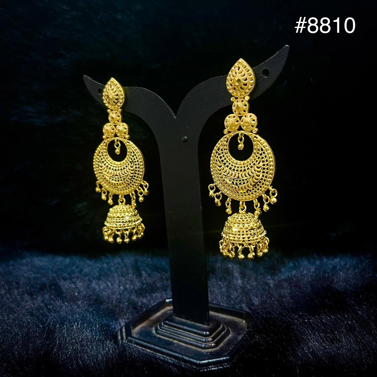 Gold Plated EARRING 1 Gram Gold Plated Jewellery PMJ Model No : 8810