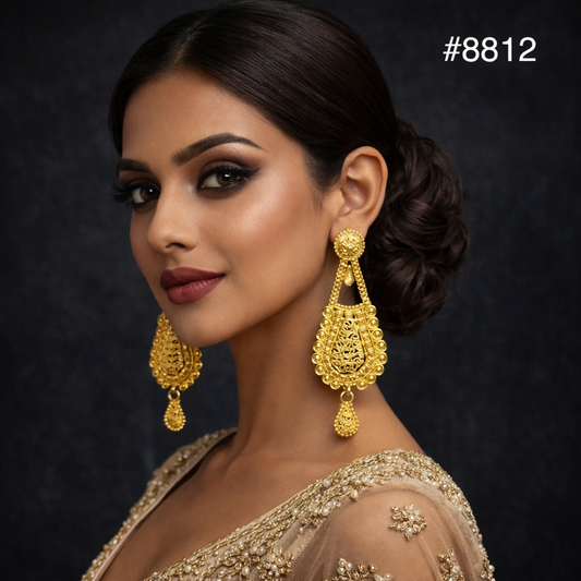 Gold Plated EARRING 1 Gram Gold Plated Jewellery PMJ Model No : 8812