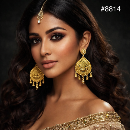Gold Plated EARRING 1 Gram Gold Plated Jewellery PMJ Model No : 8814
