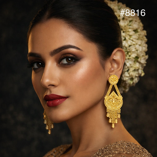 Gold Plated EARRING 1 Gram Gold Plated Jewellery PMJ Model No : 8816