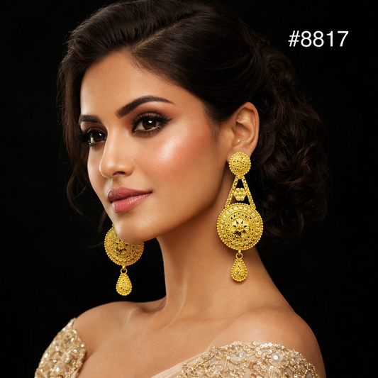 Gold Plated EARRING 1 Gram Gold Plated Jewellery PMJ Model No : 8817