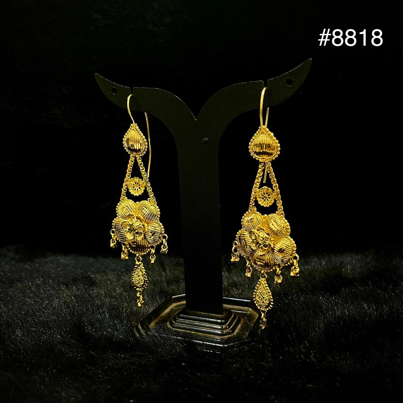 Gold Plated EARRING 1 Gram Gold Plated Jewellery PMJ Model No : 8818