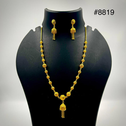 Gold Plated LONG NECKLACE 5 Gram Gold Plated Jewellery PMJ Model No : 8819