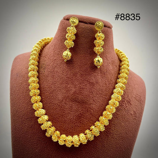 Gold Plated Long NECKLACE 5 Gram Gold Plated Jewellery PMJ Model No : 8835