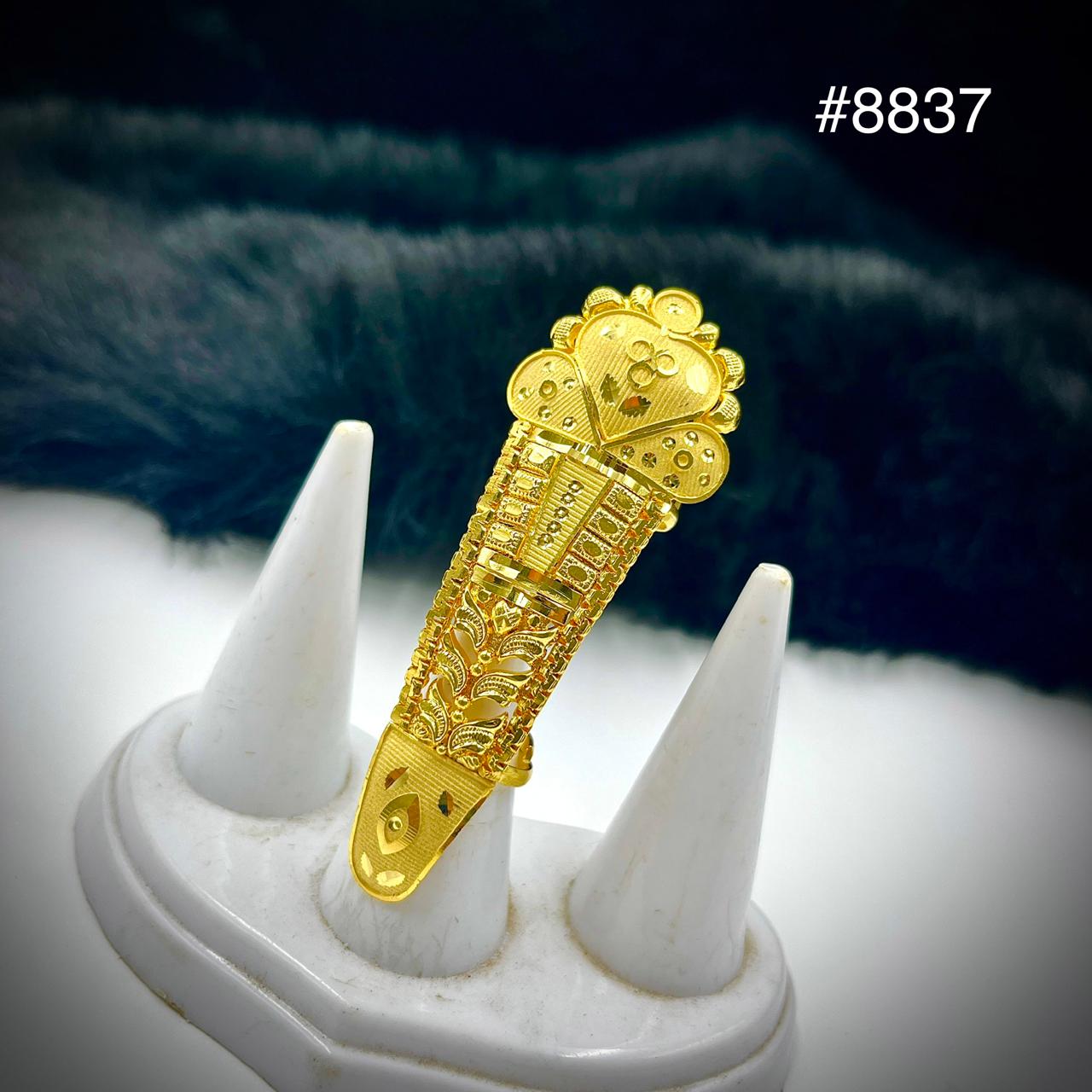 Gold Plated Finger Ring 5 Gram Gold Plated Jewellery PMJ Model No : 8837