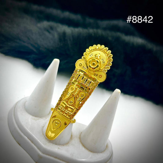 Gold Plated Finger Ring 5 Gram Gold Plated Jewellery PMJ Model No : 8842