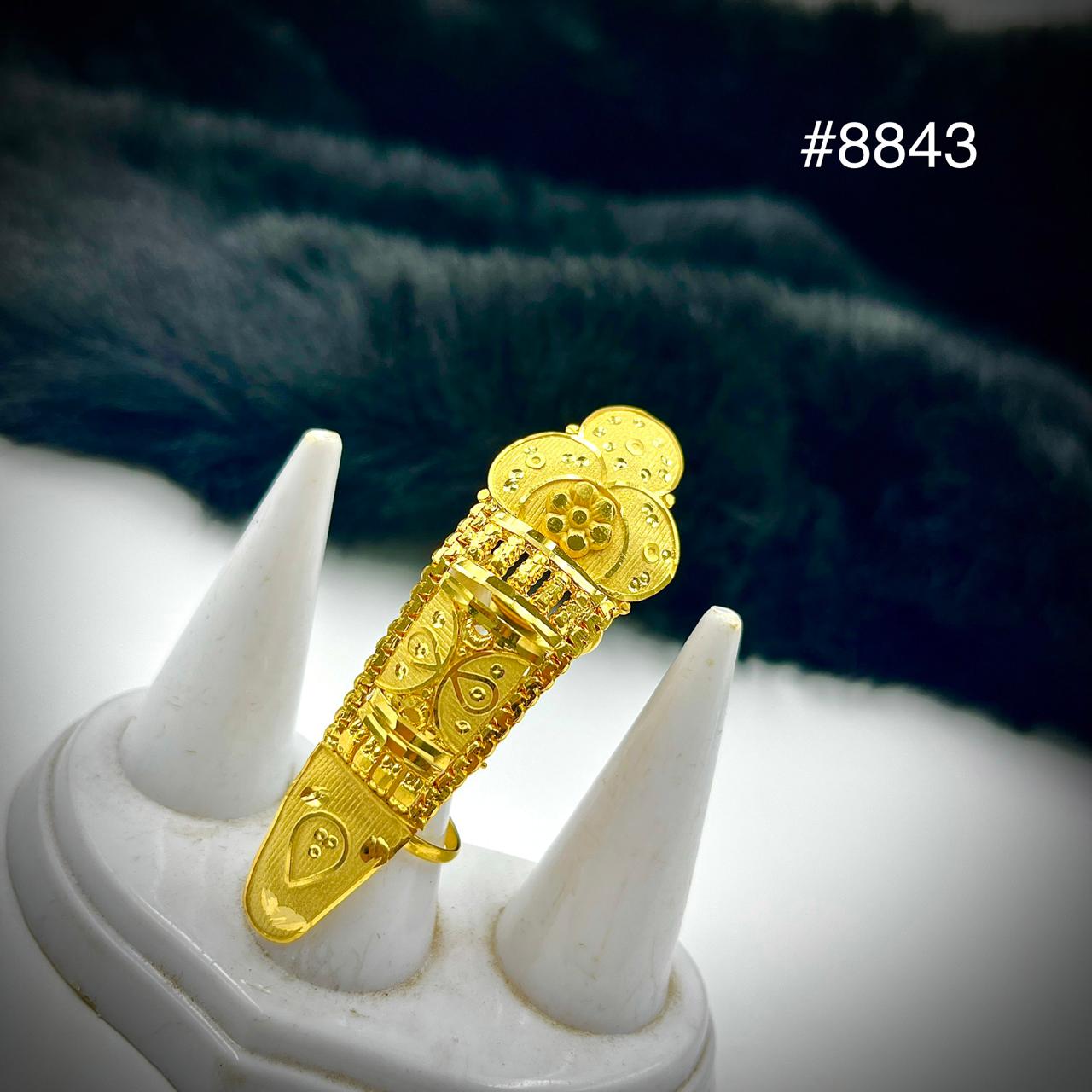 Gold Plated Finger Ring 5 Gram Gold Plated Jewellery PMJ Model No : 8843