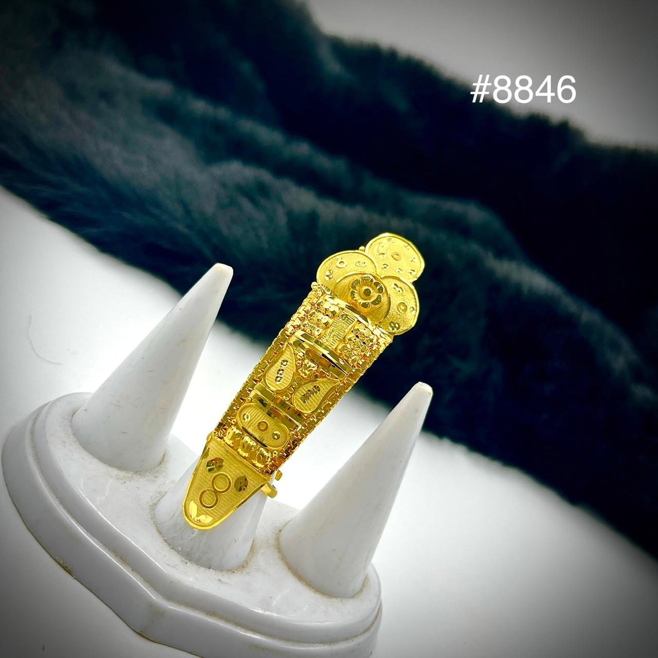 Gold Plated Finger Ring 5 Gram Gold Plated Jewellery PMJ Model No : 8846
