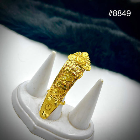 Gold Plated Finger Ring 5 Gram Gold Plated Jewellery PMJ Model No : 8849