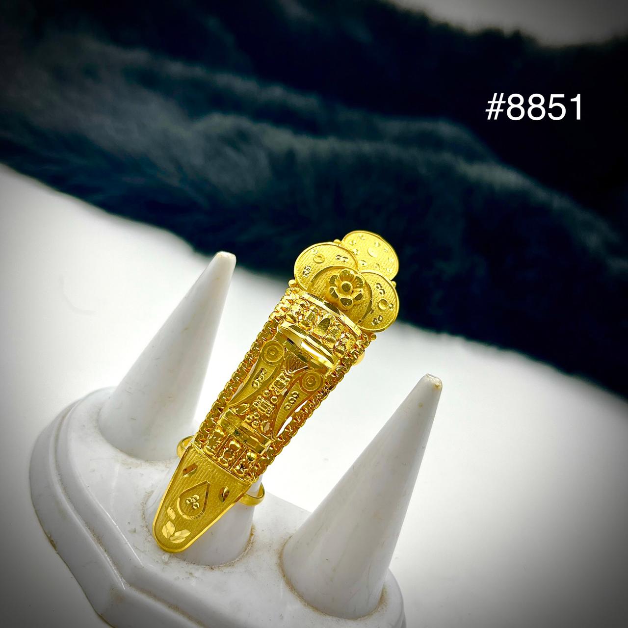 Gold Plated Finger Ring 5 Gram Gold Plated Jewellery PMJ Model No : 8851