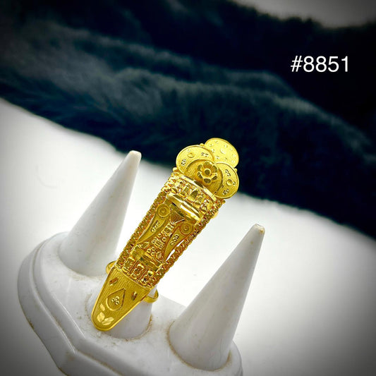 Gold Plated Finger Ring 5 Gram Gold Plated Jewellery PMJ Model No : 8851