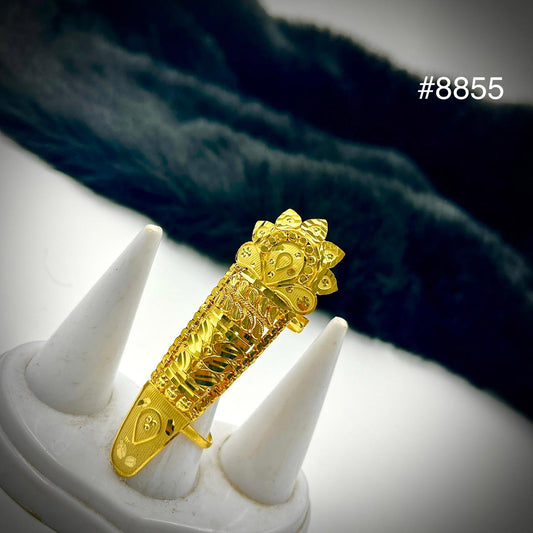 Gold Plated Finger Ring 5 Gram Gold Plated Jewellery PMJ Model No : 8855