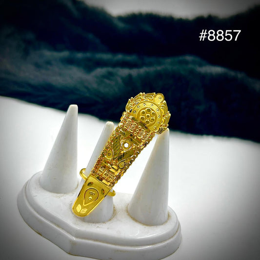 Gold Plated Finger Ring 5 Gram Gold Plated Jewellery PMJ Model No : 8857