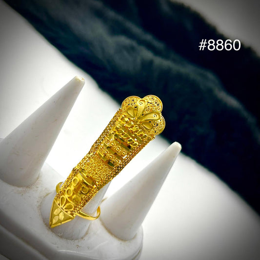 Gold Plated Finger Ring 5 Gram Gold Plated Jewellery PMJ Model No : 8860