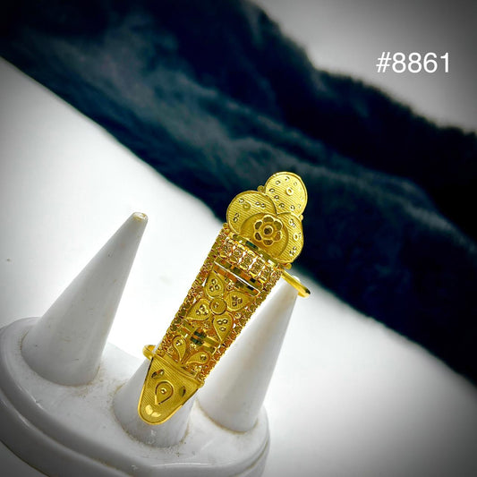 Gold Plated Finger Ring 5 Gram Gold Plated Jewellery PMJ Model No : 8861