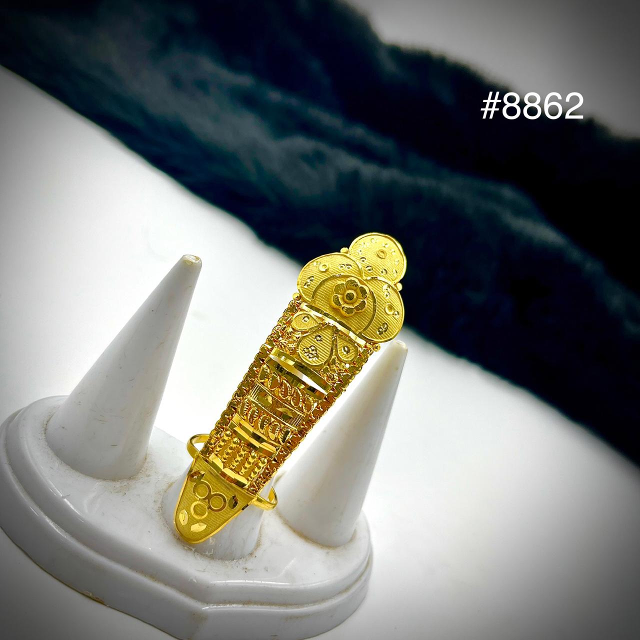 Gold Plated Finger Ring 5 Gram Gold Plated Jewellery PMJ Model No : 8862