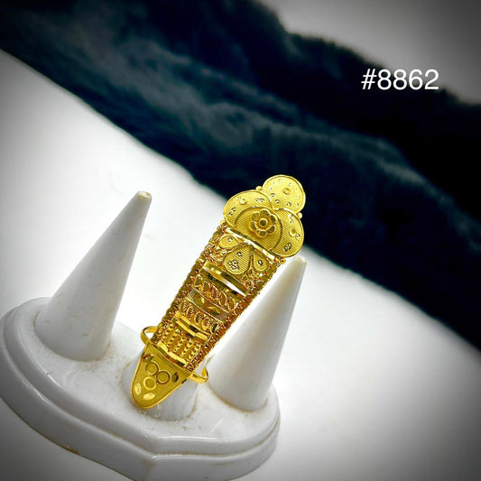 Gold Plated Finger Ring 5 Gram Gold Plated Jewellery PMJ Model No : 8862